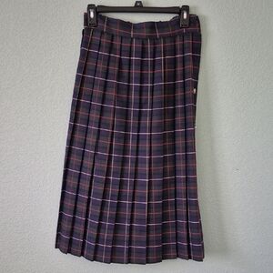 Plaid Pleated Skirt